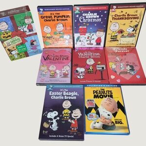 Peanuts Charlie Brown Holiday DVD Blu-ray Lot Christmas Halloween Valentine